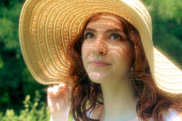 Creative portrait of a senior student in northern virginia park at golden hour