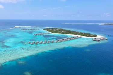 Six Senses Laamu Maldives island view