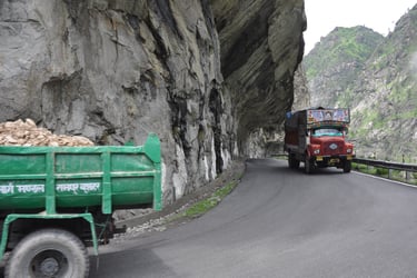 roads through the mountains, Himachal Pradesh, India
