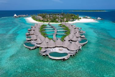 Nautilus Maldives drone island view