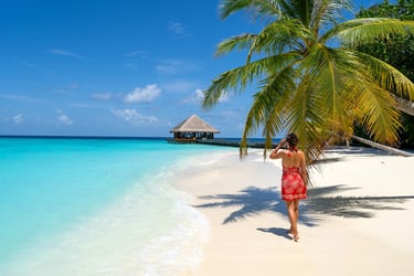 Huvefen Fushi Maldives beach model