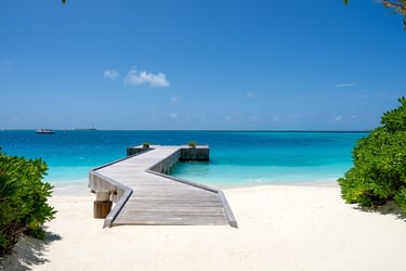 Huvafen Fushi Maldives jetty