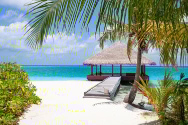 Huvefen Fushi Maldives yoga pavilion