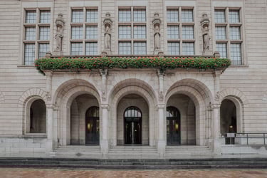 Prachtige architectuur van Stadhuis, ideaal voor professionele fotografie op locatie