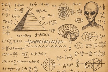 Alien origin story schematic used for education in a writing masterclass course on Udemy.