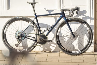 a gravel bike OPEN UPPER custom painted with ENVE and SRAM components