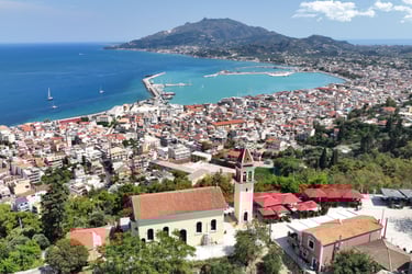 Panoramma to Zante, in Bochali, reachable from Villa Olga Kalamakim by short drive