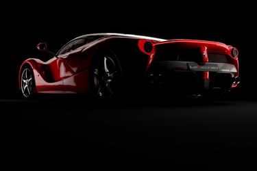 Rear view of a La Ferrari 3d model created for an ad