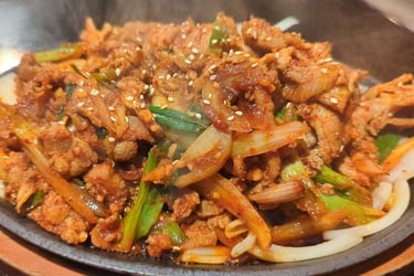 Spicy Pork Bulgogi from Korea House BBQ & Grill Marysville. 