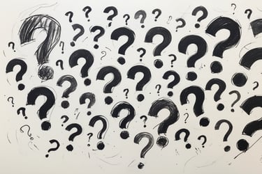 Link alla pagina "In arrivo". L'immagine sono tanti punti di domanda.