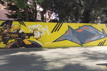 Mes Ink, graffiti, piezas, Bcn, Street Art, letras, colores, spray