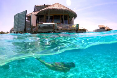 Six Senses Laamu Maldives villa snorkelling