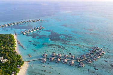 Six Senses Laamu Maldives island view