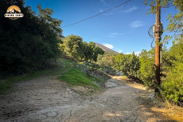 Hiking Zante - The start of the hike at Agios Pantes