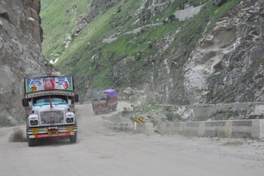 roads through the mountains, Himachal Pradesh, India