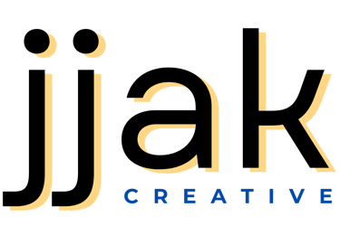 jjak creative audio editing and sound design main logo. black highlighted lower case font.