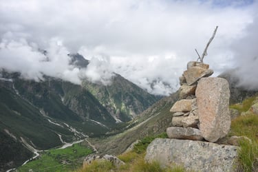 on the slopes of Kinnaur Kailash, Sangla Valley, Himachl Pradesh, India