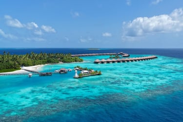 ayada maldives resort drone view