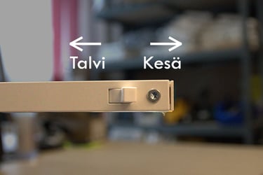korvausilmaventtiili talviasento ja kesäasento