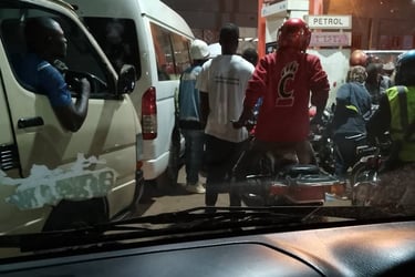 ZGC Miners waiting for fuel on a Queue