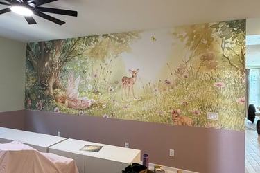 Wallpaper installation project in Phoenix, AZ