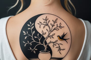 Link alla pagina "Tatuaggi". L'immagine è un tatoo su una schiena di una ragazza