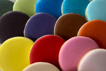 color coordinated filler cookies; sugar cookies