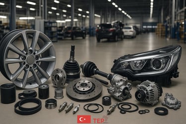 a car with a wheel and a wheel on a table