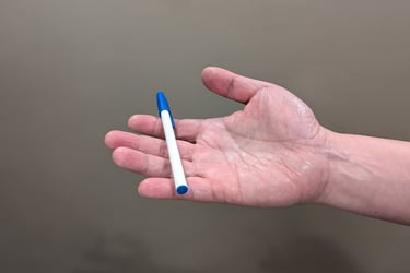 pen on 2nd joint