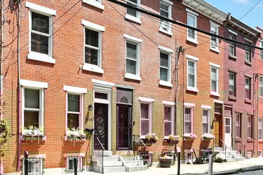 South Philadelphia row homes exterior