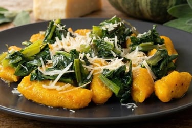 Vegeterian recipe for pumpkin gnocchi