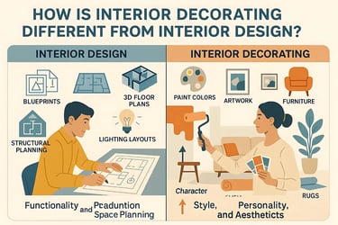 How is Interior Decorating Different from Interior Design