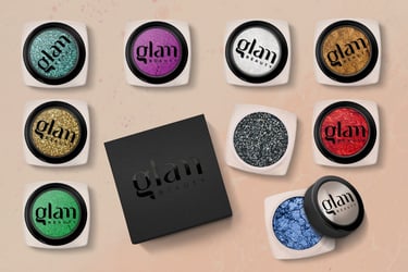 a variety of colorful eyeshadow eyeshadow and glitter eyeshadow