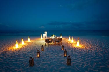 kudadoo maldives private beach dinner