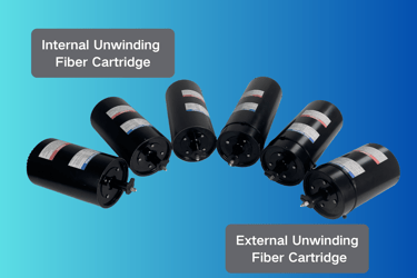 a group of different types of fiber optic cartridges