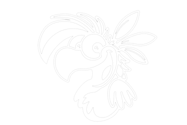 Logo Fellaship – varianta v bílé barvy pro různé typy pozadí