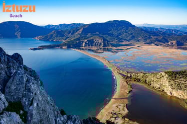 a view of İztuzu Beach, one of the best places to visit in Dalyan