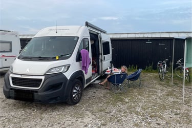camper stop in copenhagen harbour, Denmark