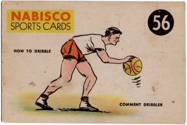 1955 Nabisco Sports Cards #56 Dribbling Basketball Card