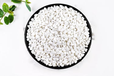 decorative stones for indoor plants as pot styling finish.