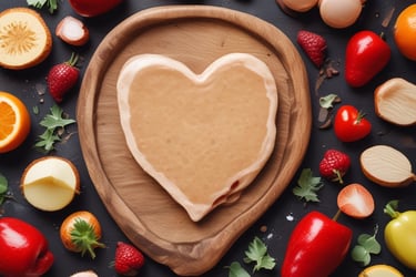 red and white heart shaped ornament