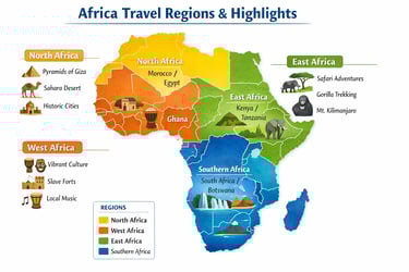 africa travel regions and highlights