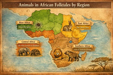 African folktale animals by region
