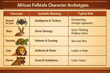 african folktale character archetypes infographic