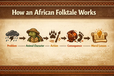African folktale storytelling stages