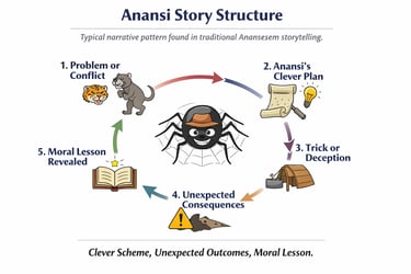 anansi story structure flowchart