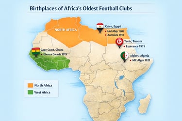 bithplaces of africa oldest football clubs