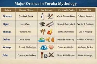 major orishas in yoruba mythology