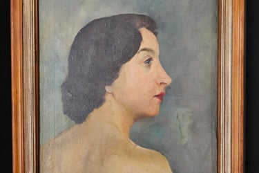 art figuratif huile sur toile portrait de femme solange latteur