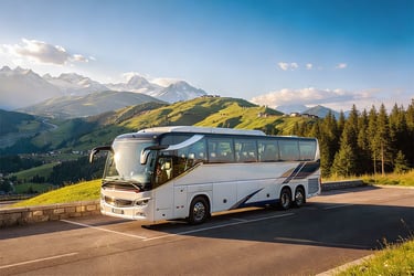 Modern touring bus